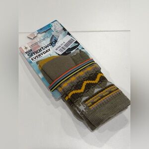 SmartWool Men's Small Everyday Hudson Trail Socks Merino Wool Brown Crew NWT